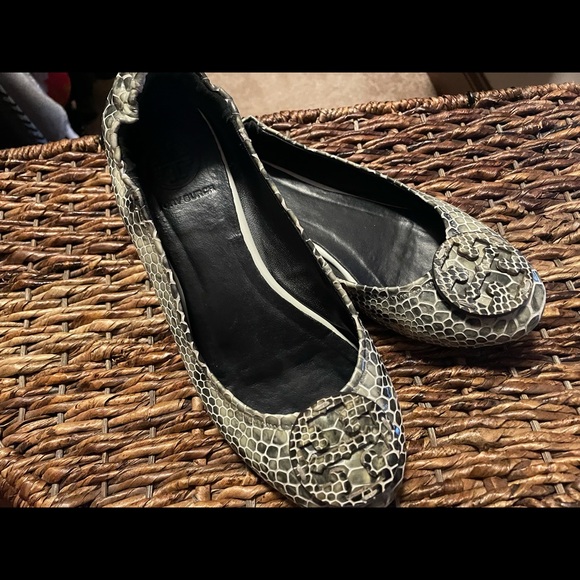 Tori Burch green crocodile ballet flats - Picture 10 of 11